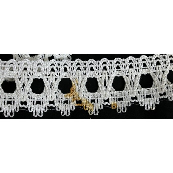 Ivory Lace Eyelet Braided Trim Crafts Scrapbooks, Theater Dance Costume 9 yrds - Picture 3 of 7